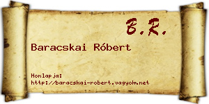Baracskai Róbert névjegykártya