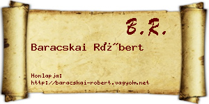 Baracskai Róbert névjegykártya