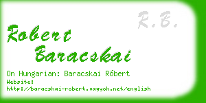 robert baracskai business card